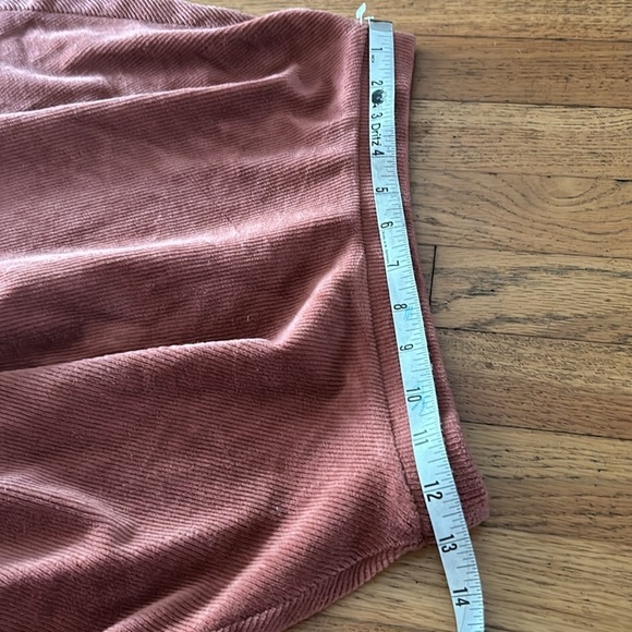 Forever 21 Corduroy Skater Mini Skirt Size Small in Copper Brown - Picture 7 of 8